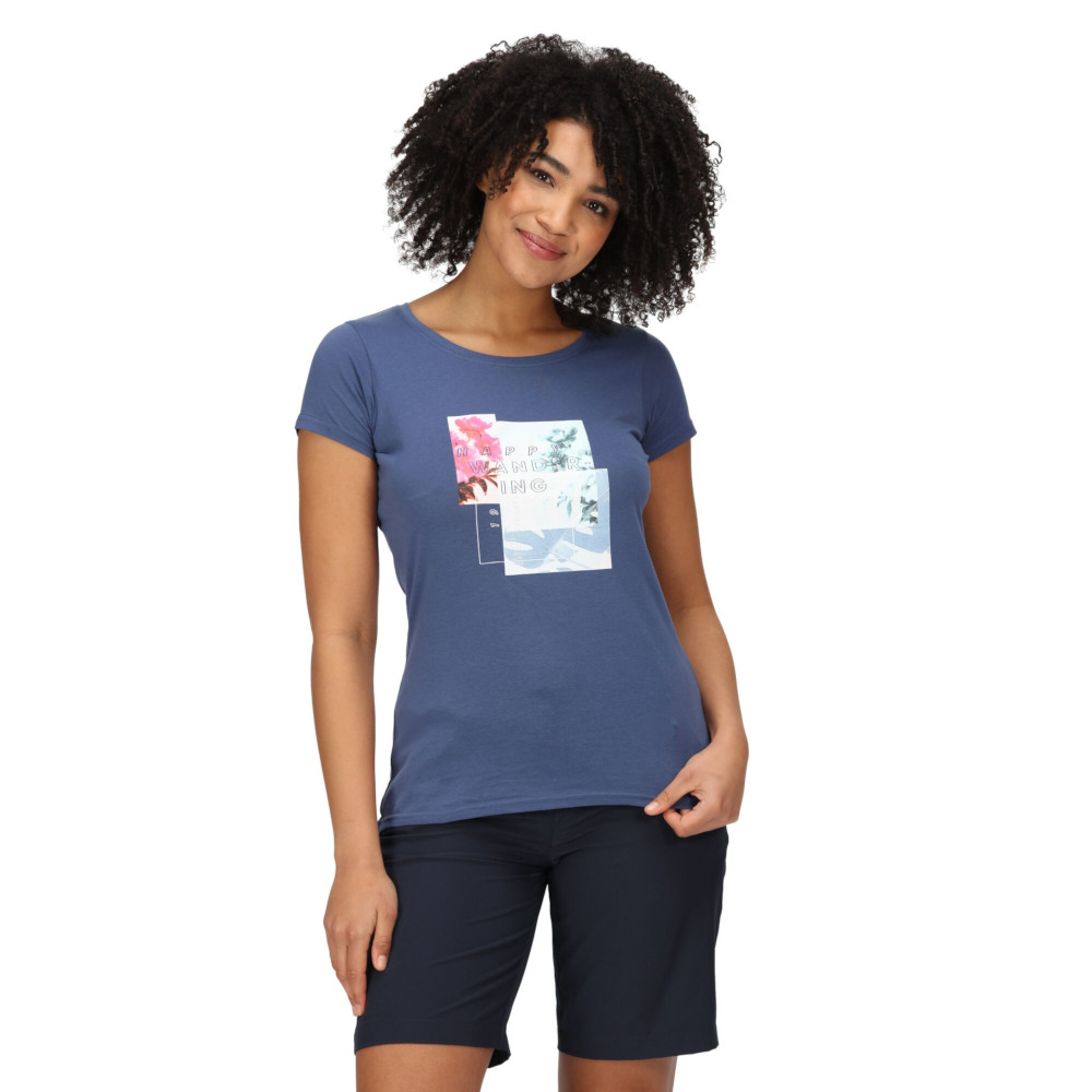Regatta Womens Breezed III Quick Drying Graphic T Shirt 16 - Bust 40’ (102cm)