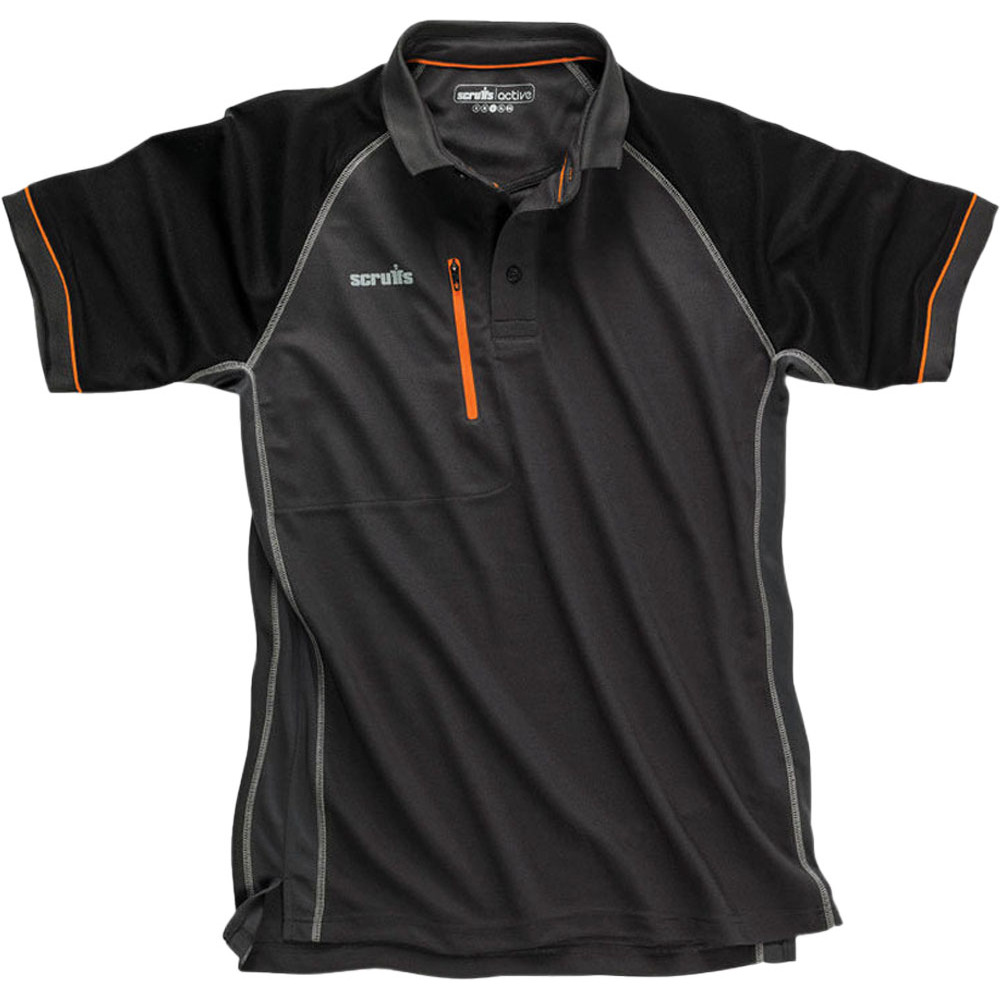 Scruffs Mens Trade Active Lightweight Work Polo Shirt 2XL - Chest Size 45/47’