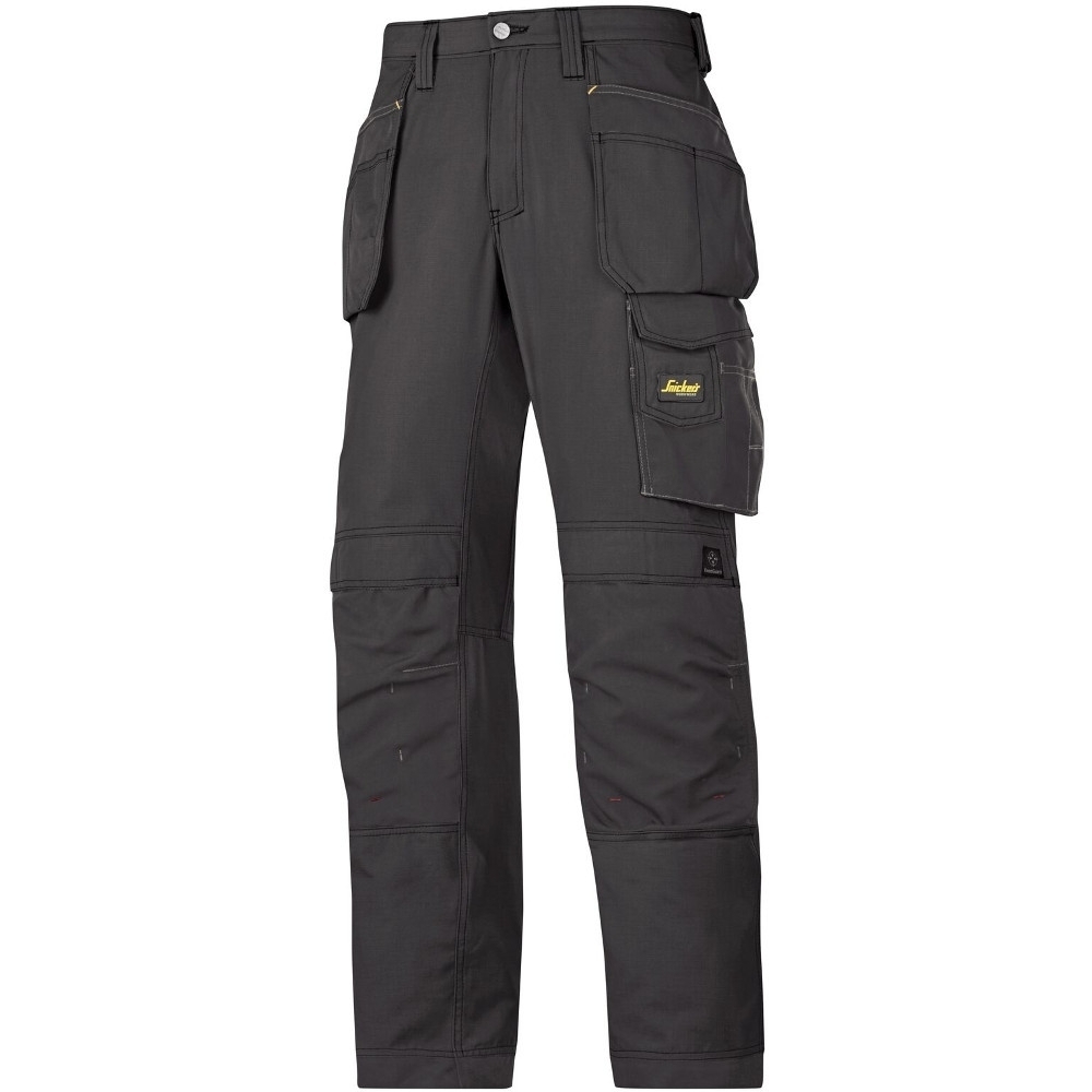 Snickers Mens Ripstop Craftsmen Reinforced Workwear Trousers 36R- Waist 36’, Inside Leg 31’