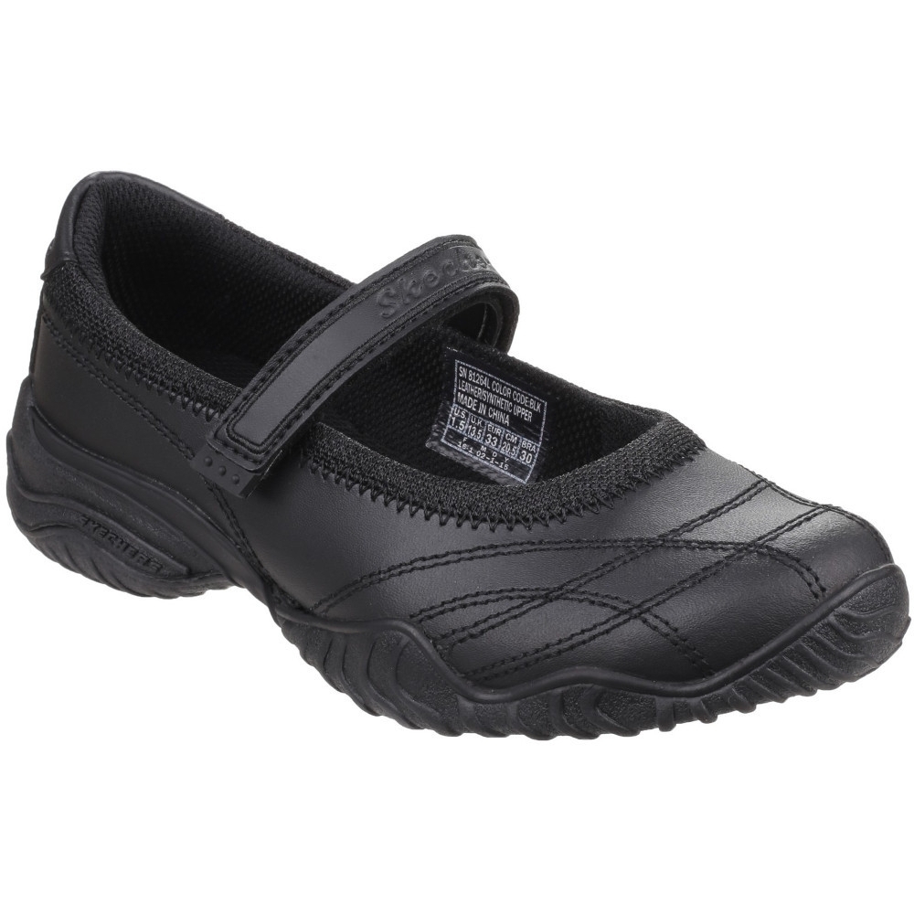 Skechers Girls Velocity Pouty Touch Fasten Leather Casual Shoe UK Size 13.5 (EU 33)