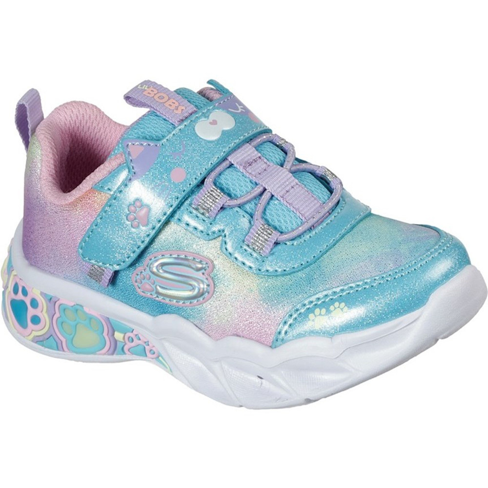 Skechers Girls Lil BOBS Pretty Paws Shoes Light Up Shoes UK Size 4 (EU 21)