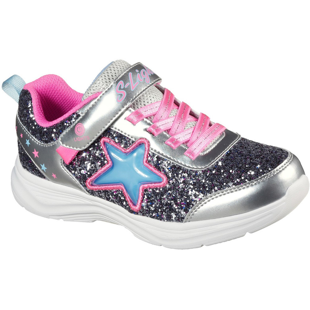 Skechers Girls S Lights Glimmer Kicks Starlet Shine Shoes UK Size 12 (EU 30)