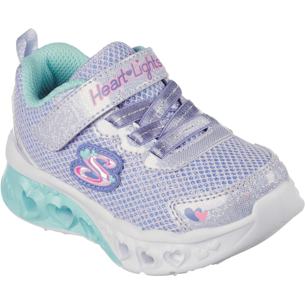 Skechers Girls Flutter Heart Lights Bring Sparkle Trainers UK Size 6 (EU 23)