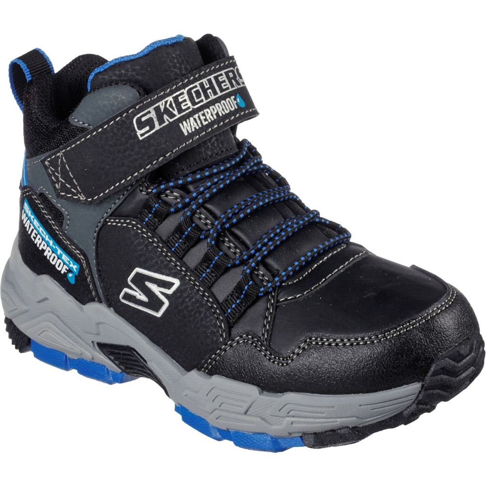 Skechers Boys Drollix Leather Waterproof Boots Outdoor Look