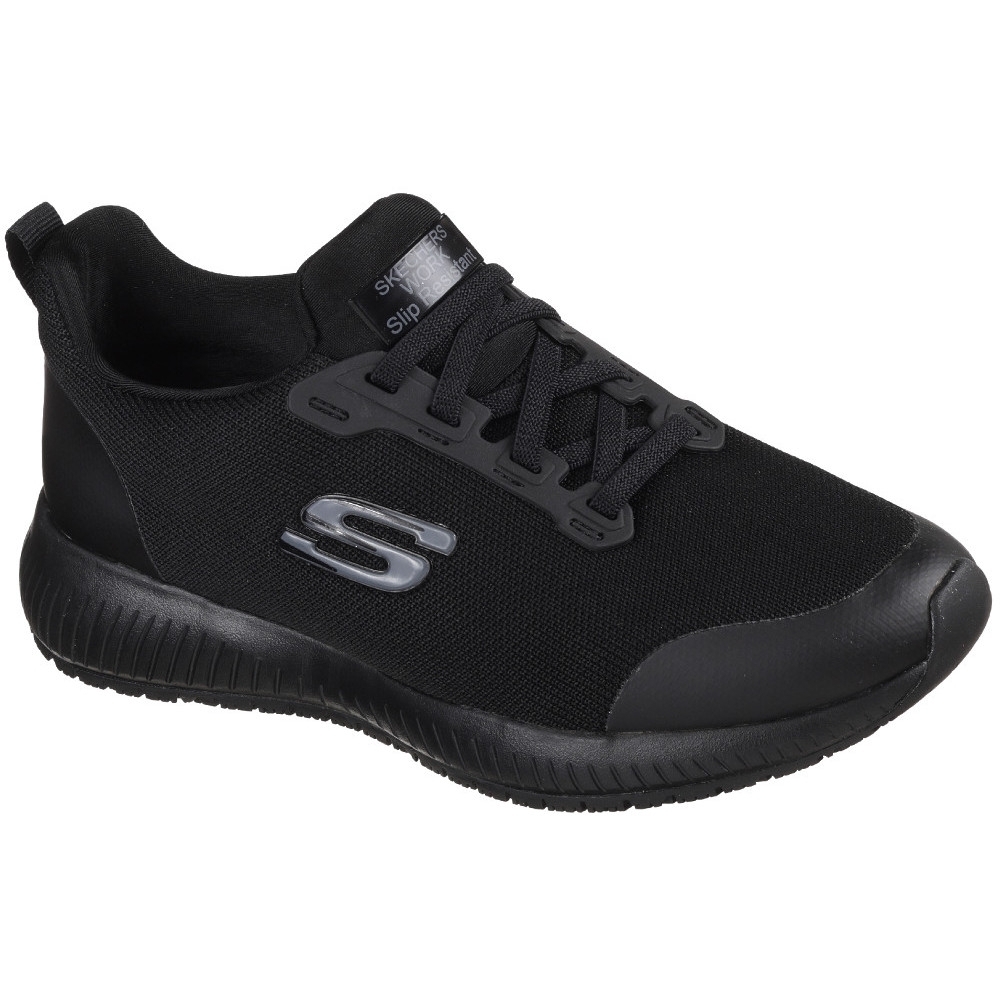Skechers Womens Squad Slip Resistant Lace Up Safety Trainers UK Size 3 (EU 36)