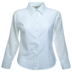 Fruit Of The Loom Lady-Fit Long Sleeve Oxford Shirt