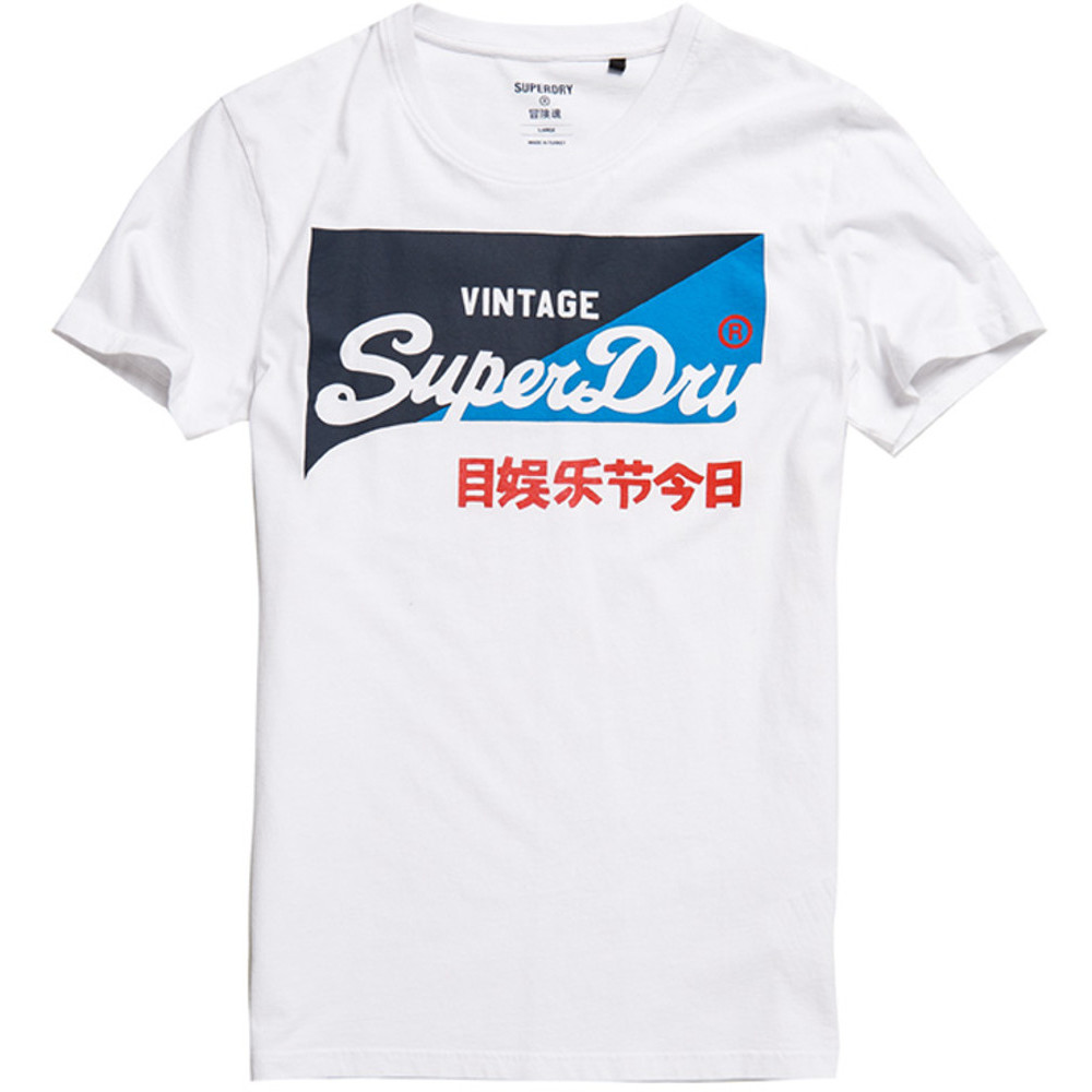 Superdry Mens Vintage Logo Organic Cotton Primary T Shirt Small- Chest 36' (91cm)