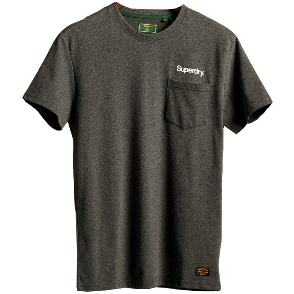 Superdry Mens Classic Logo Slim Fit Crew Neck Canvas T Shirt Extra Small- Chest 34' (86cm)