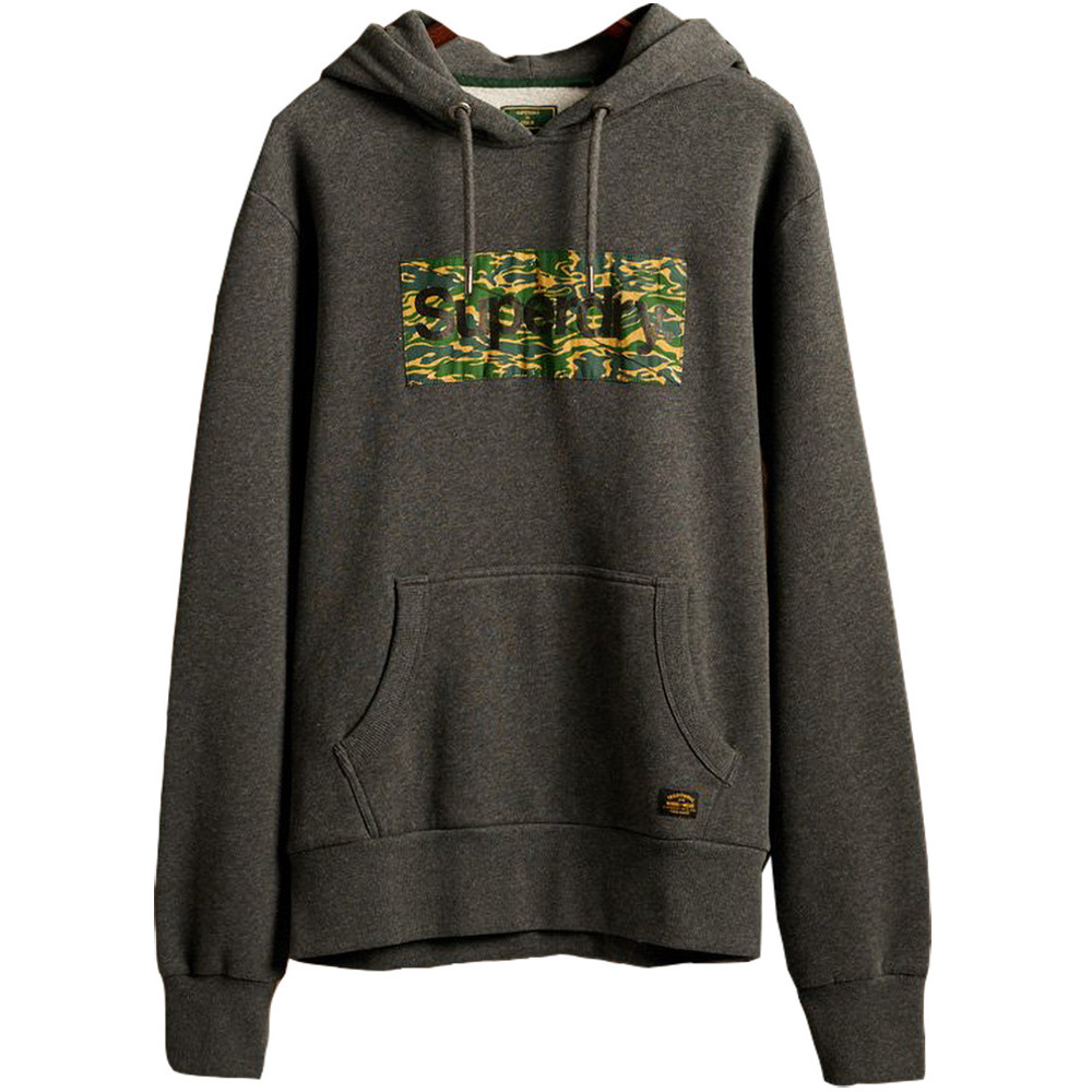 Superdry Mens Classic Logo Canvas Sweater Hoodie Small- Chest 36' (91cm)
