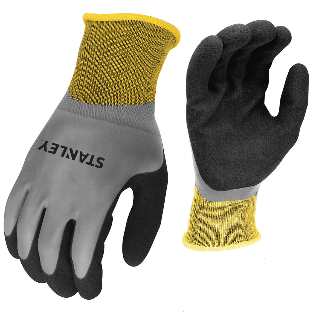 Product image of Stanley Mens Waterproof Coated Work Gripper Gloves Large