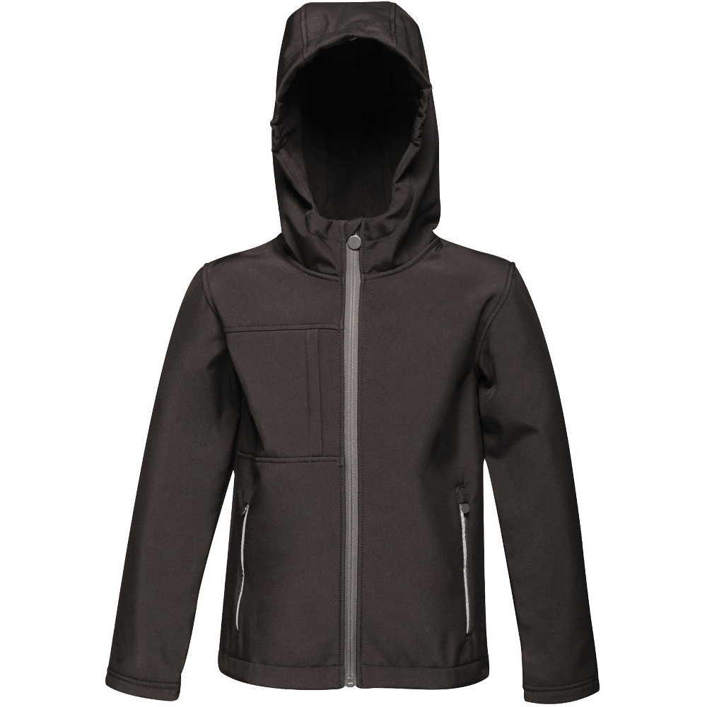Regatta Boys Octagon Wind Resistant Hooded Softshell Jacket 7-8 Years - Chest 63-67cm