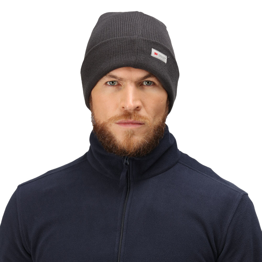 Product image of Regatta Professional Mens Thinsulate Lined Acrylic Beanie Hat One Size