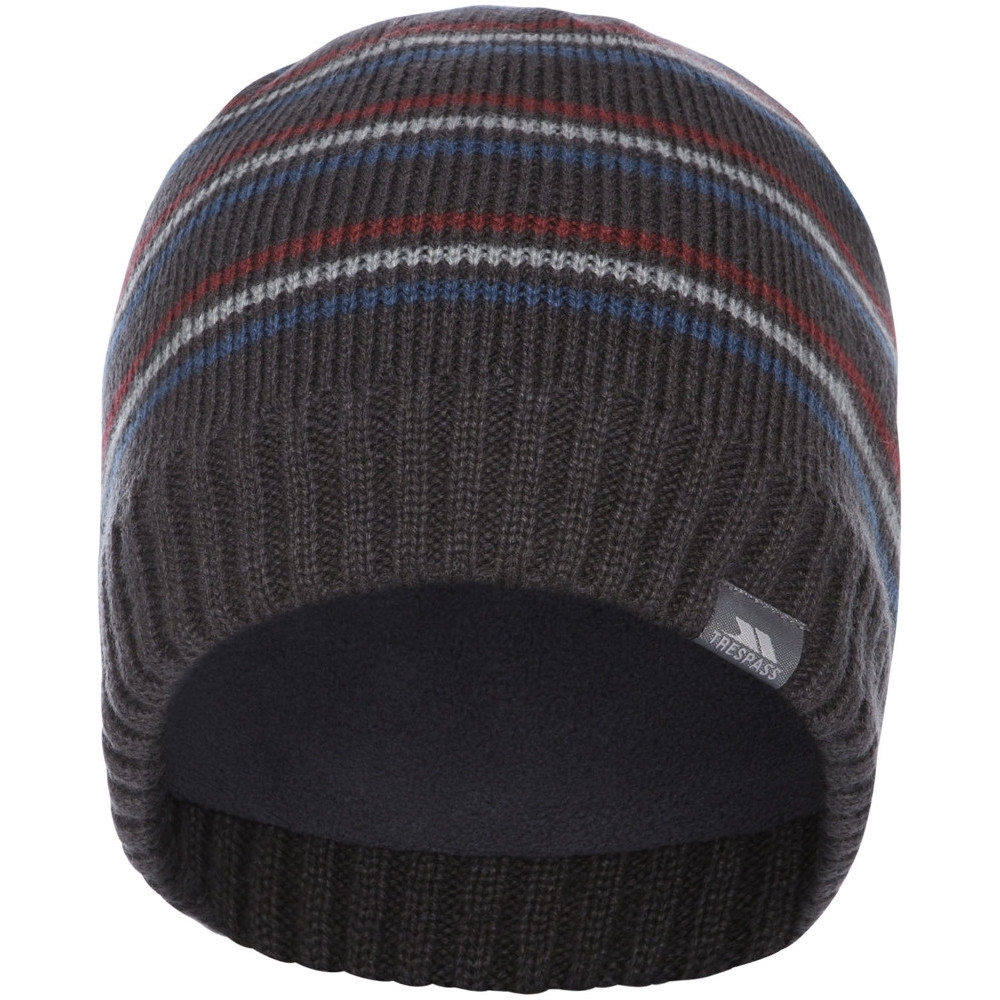 Trespass Mens Ray Stripe Pattern Knitted Winter Beanie Hat One Size