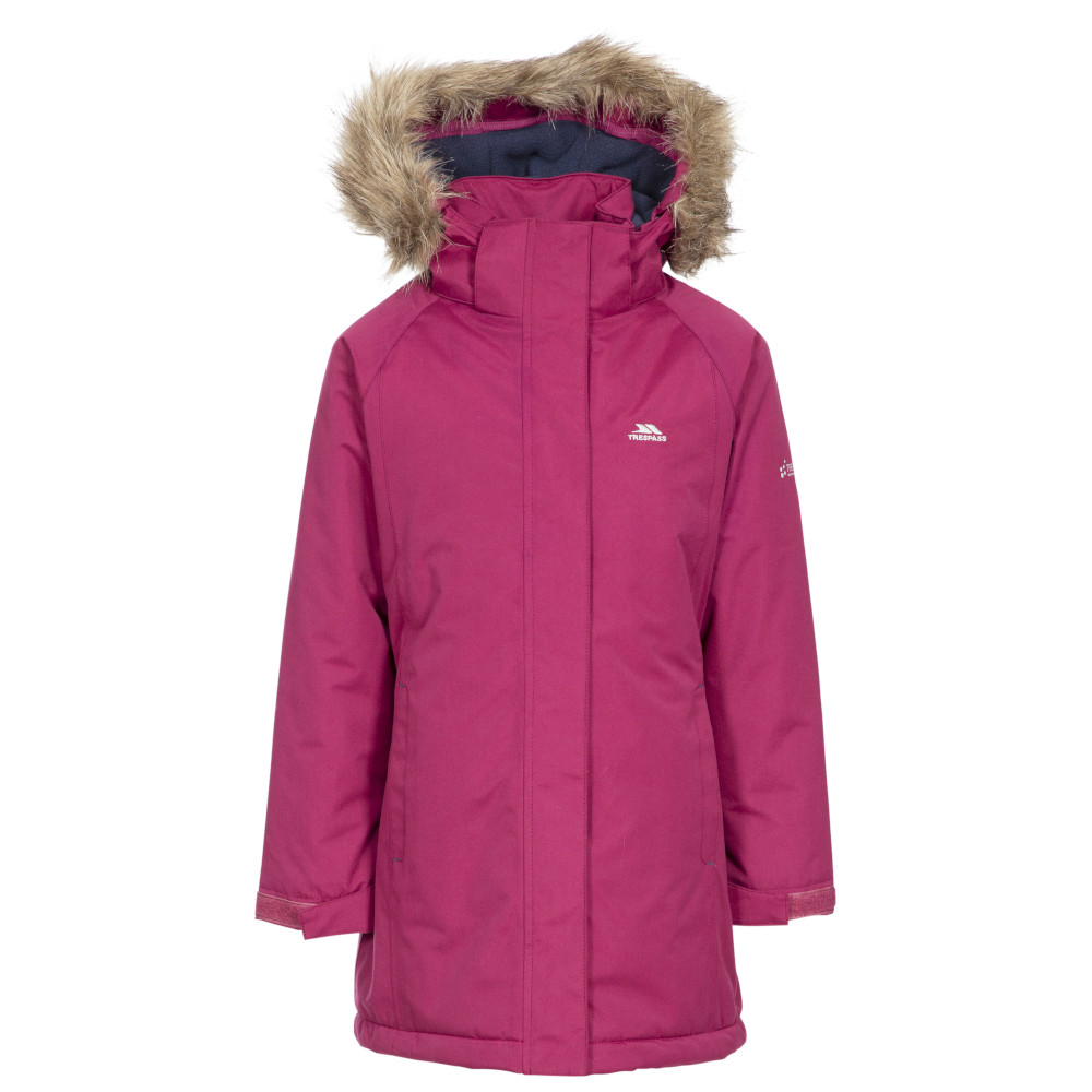 Trespass Girls Fame Waterproof Windproof Longer Length Padded Jacket 7-8 years - Height 50’, Chest 26’ (66cm)
