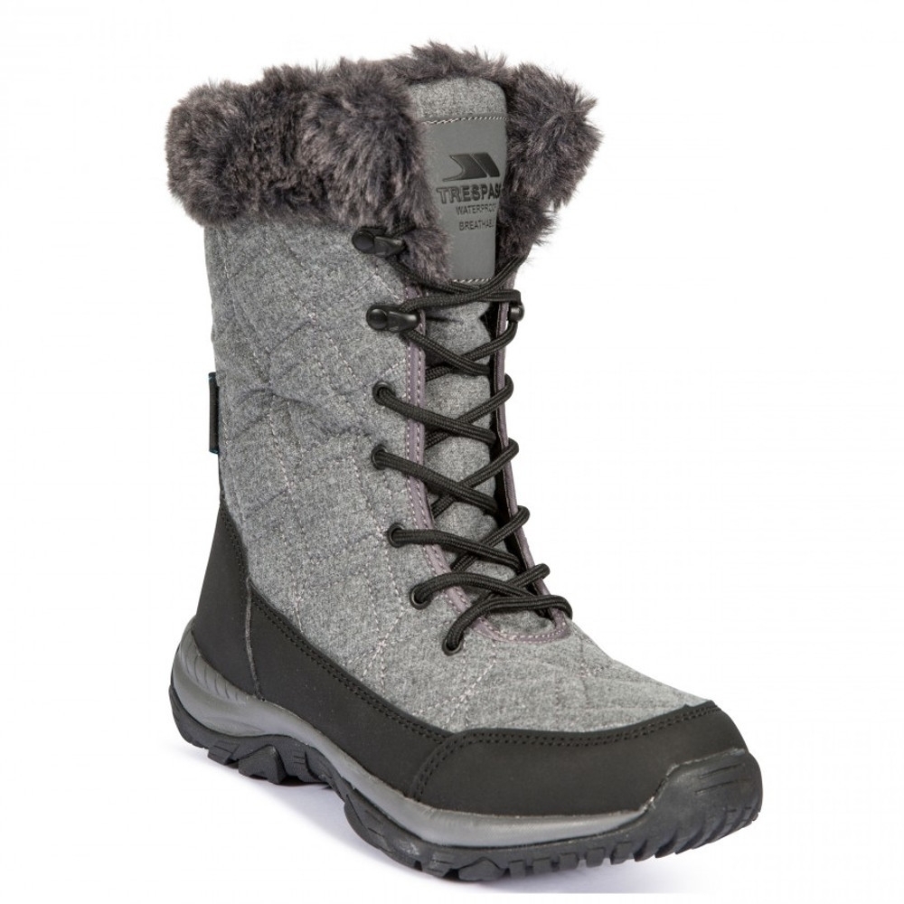 Trespass Womens Esmae Insulated Warm Fleece Lined Snow Boots UK Size 4 (EU 37)