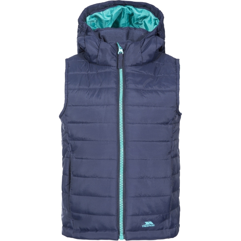 Trespass Girls Aretha Insulated Lightly Padded Hooded Gilet 5-6 Years- Chest 24’ (61cm)