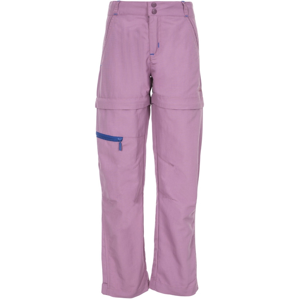 Trespass Girls Defender Adventure Turn Up Zip Off Trousers 5-6 -Waist 22’ (Waist 56cm)