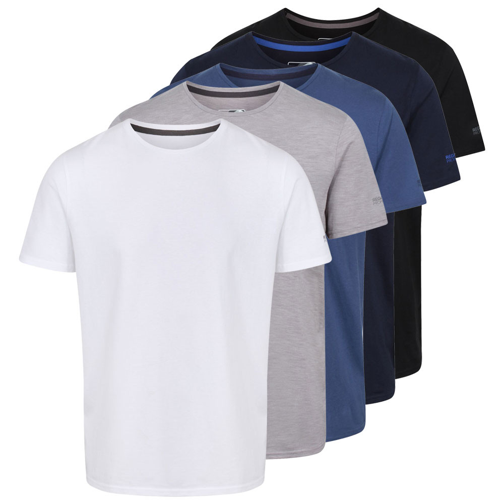 Regatta Professional Mens Essentials 5 Pack T Shirt S - Chest 37-38’ (94-96.5cm)