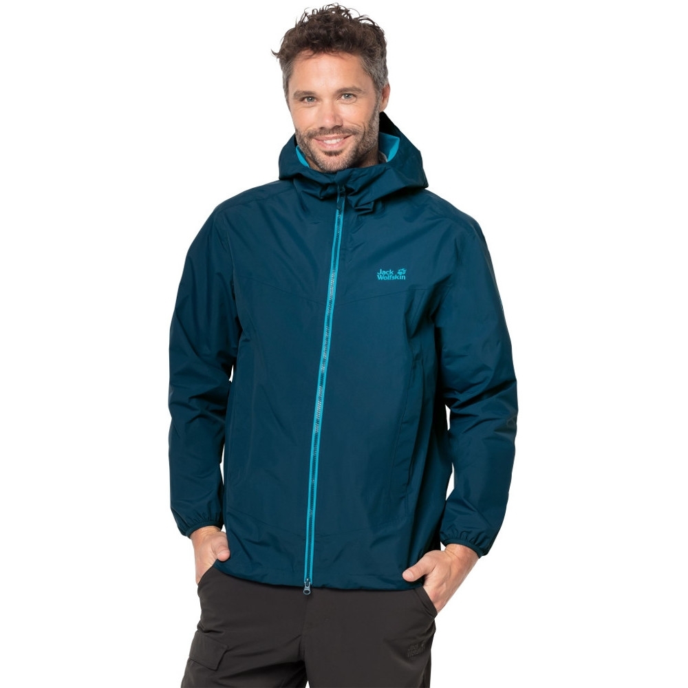 Jack Wolfskin Mens Colourburst Waterproof Texapore Lightweight Jacket XL - Bust 44’ (109-113cm)