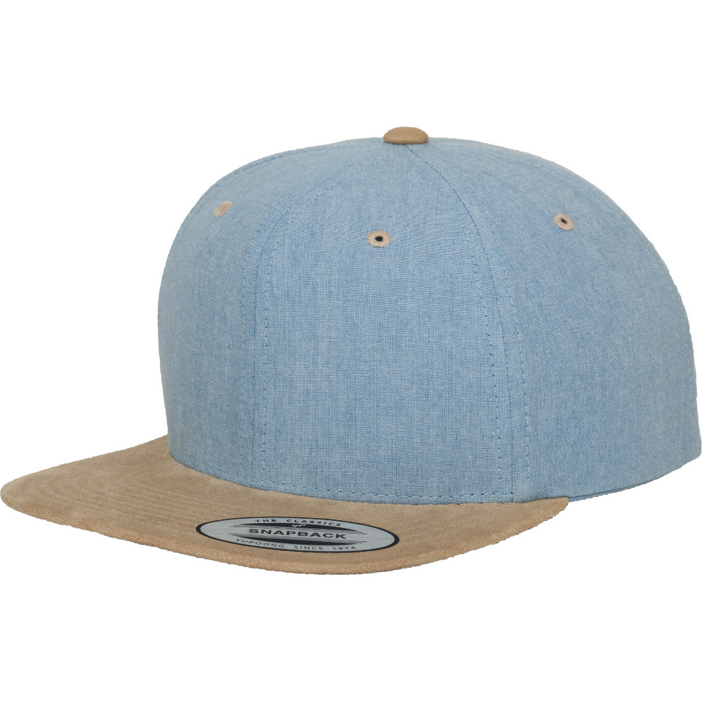 Flexfit by Yupoong Mens Classic Imitation Chambray-Suede Snapback Cap One Size