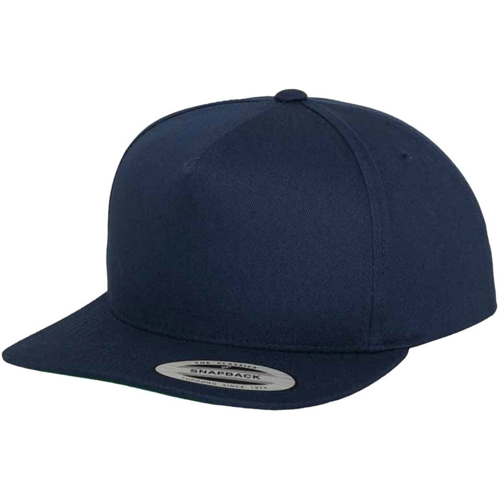 Product image of Flexfit by Yupoong Mens Classic 5-Panel Cotton Buckram Snapback Cap One Size