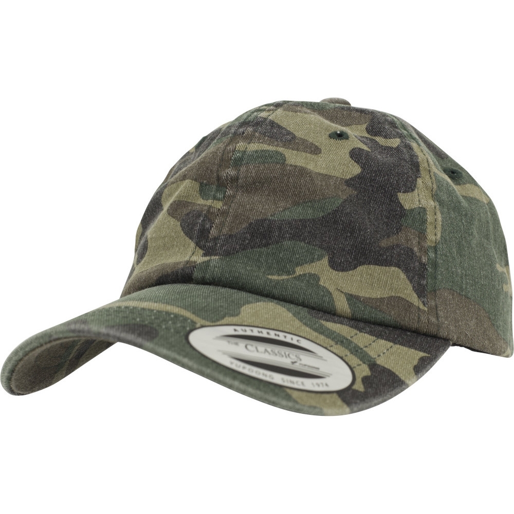 Flexfit by Yupoong Mens Low Profile Camo Washed Baseball Cap One Size