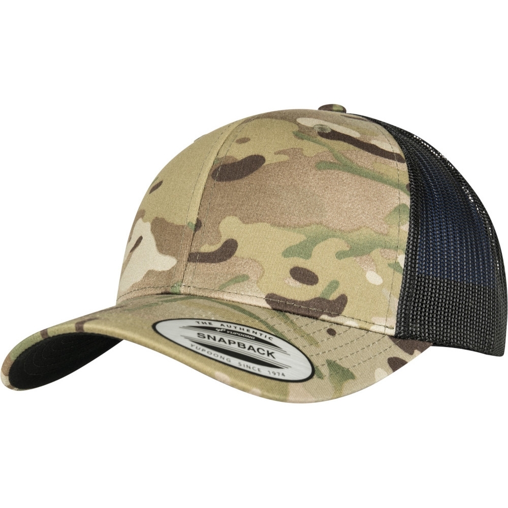 Flexfit by Yupoong Mens Retro Multicam Snapback Tracker Cap One Size