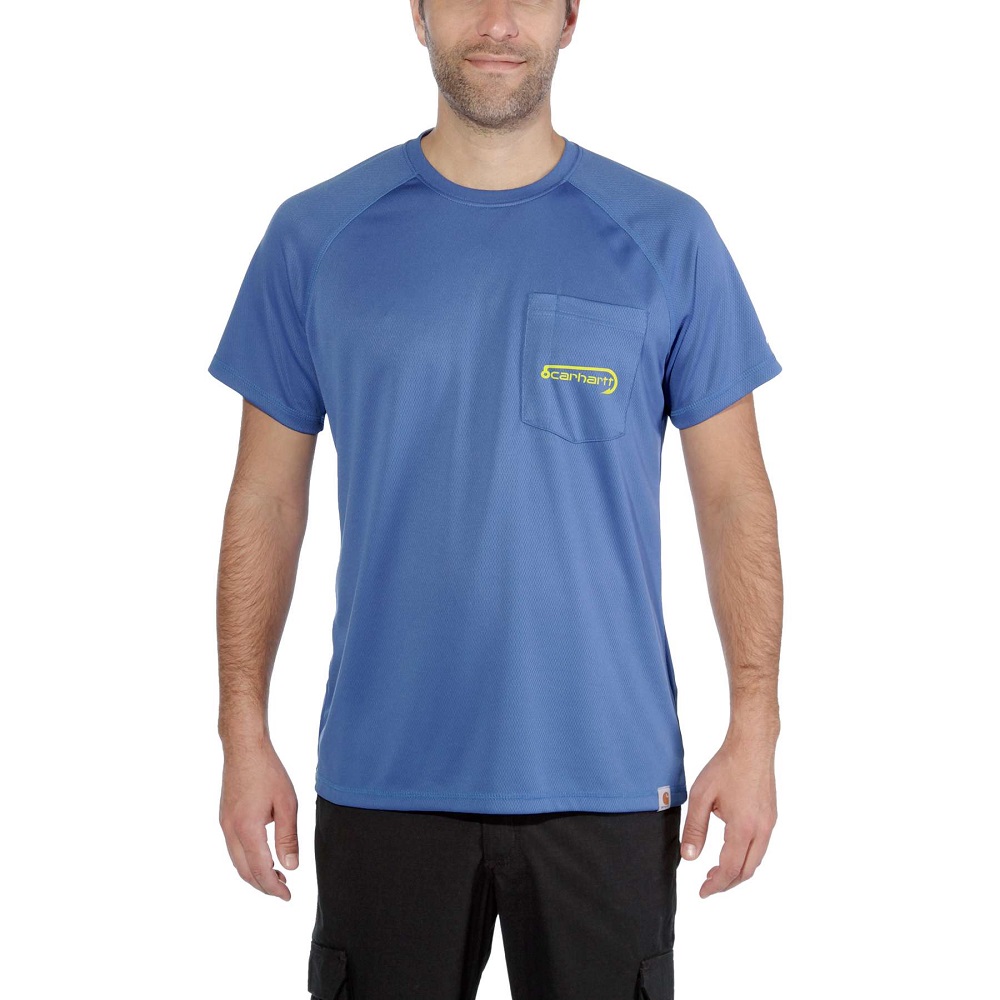 Carhartt Mens Fishing Quick Dry Wicking Short Sleeve T Shirt Outdoor Look