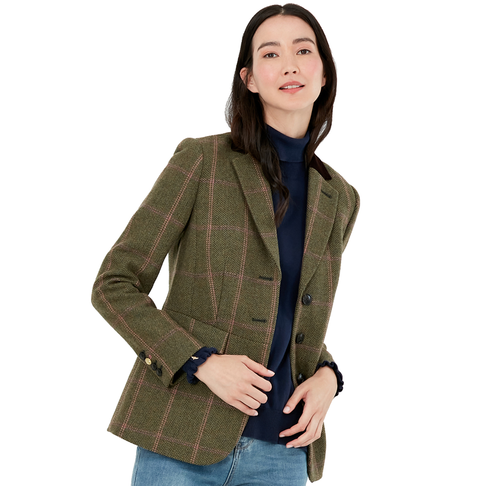 Joules Womens Gillingham Longline Tweed Blazer Outdoor Look