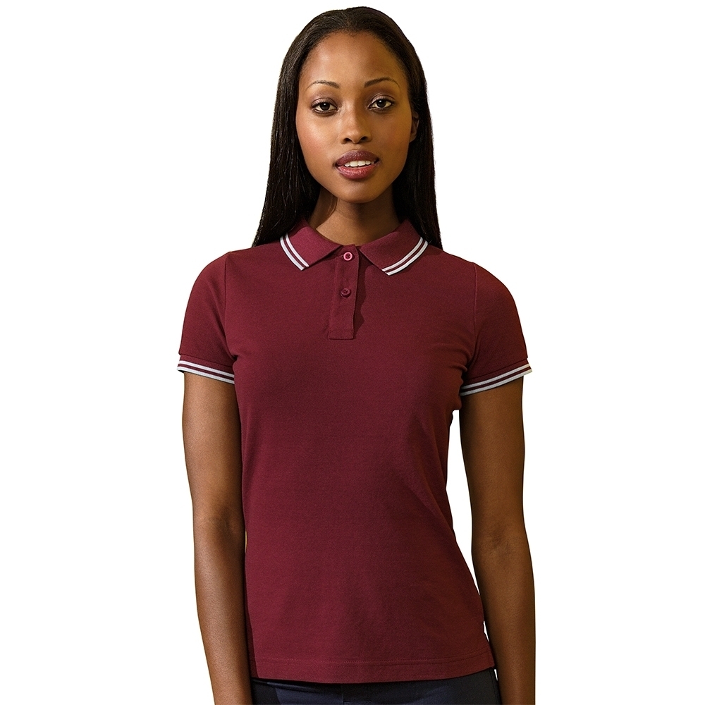 Outdoor Look Womens Fitted Contrast Polo Shirt 