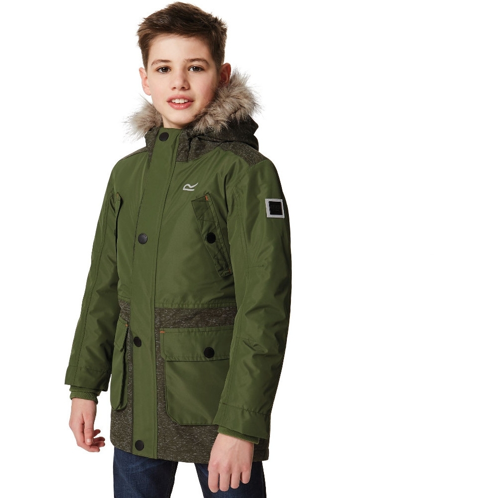 Regatta Kids Payton Waterproof and Breathable Insulated Reflective Parka Jacket 