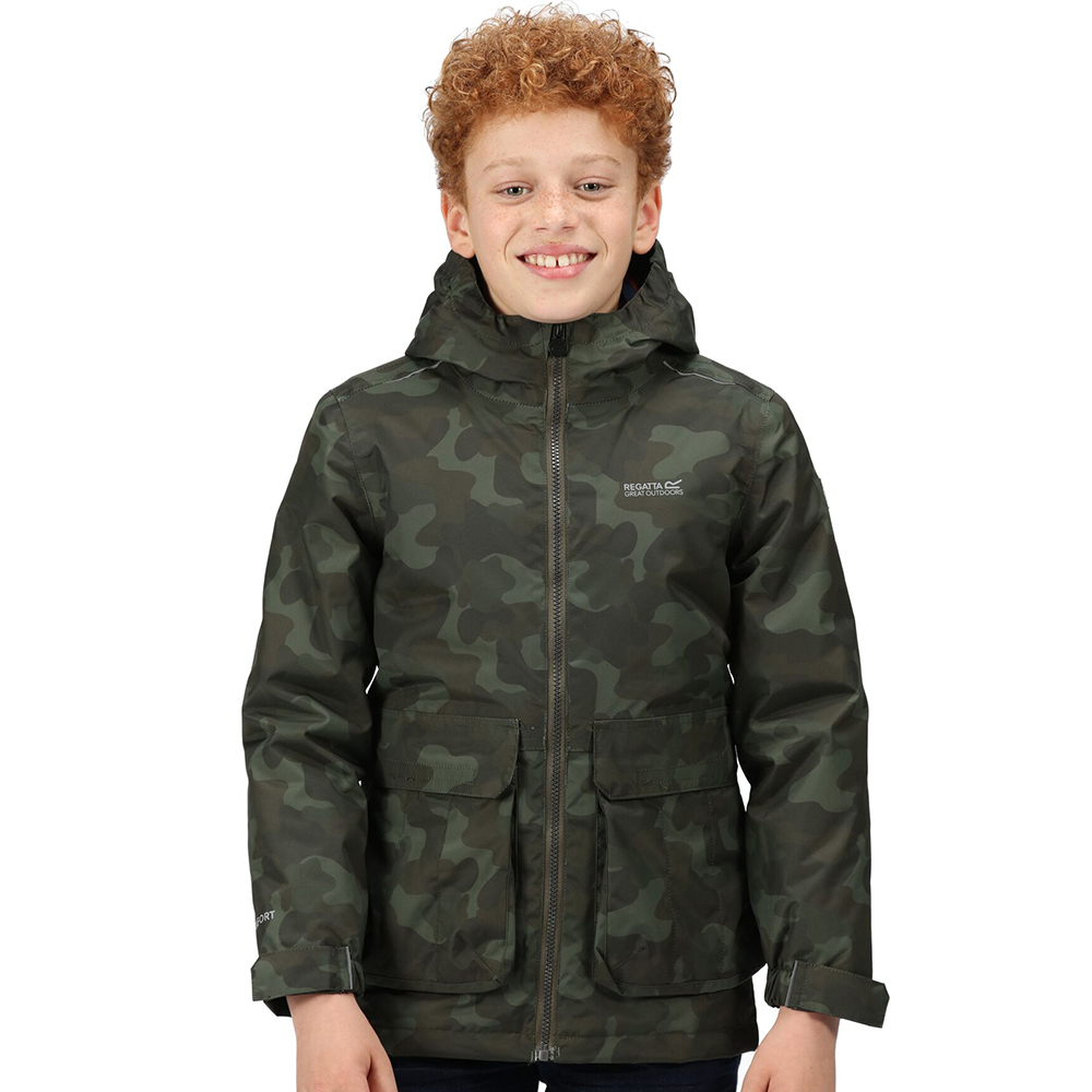 Regatta Boys Salman Waterproof Insulated Reflective Coat Outdoor Look