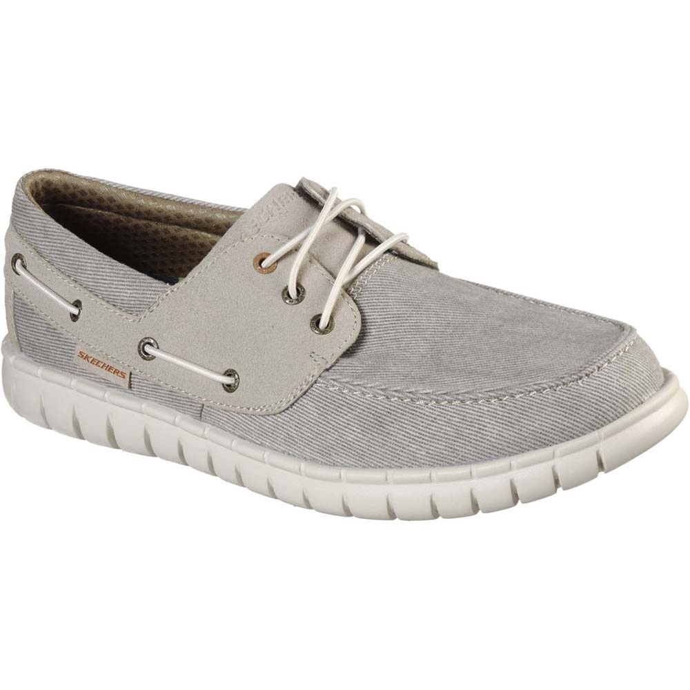 Skechers Mens Moreway Barco Slip On Canvans Boat Shoes Outdoor Look