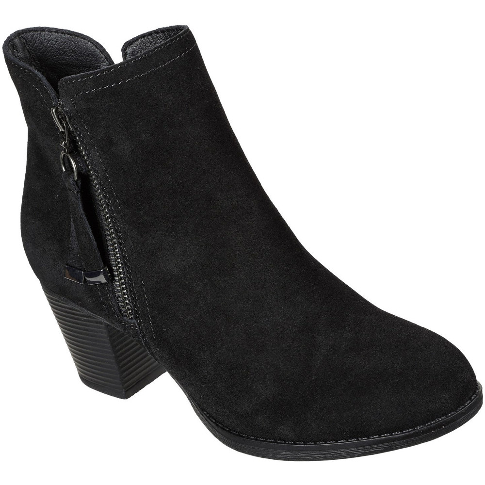 Skechers Womens Taxi Suede Leather Ankle Boots |