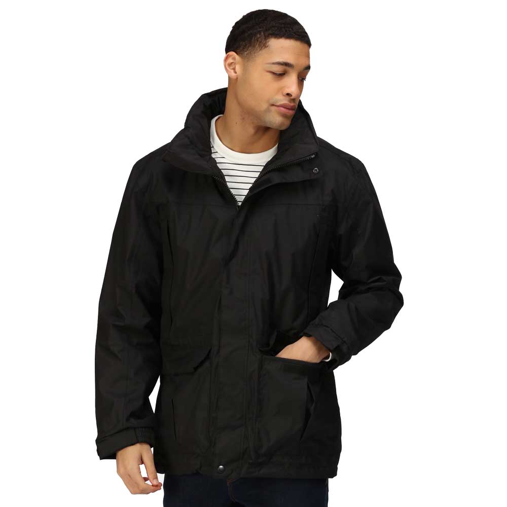 Regatta Mens Vertex III Waterproof Breathable Jacket TRW463 Black Outdoor Look